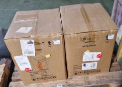 2x MSC SLT-00066M Karbon steel low mobile pedestals - W 390 x D 526 x H 476mm