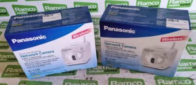 2x Panasonic BL-C230 wireless network cameras