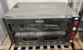 Italforni Pesaro TDK-21 twin pizza oven - 220V - 13kW - W 1240 x D 1000 x H 700mm