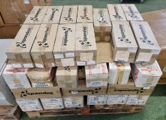 Vinyl graphic sheet mixed colours 380mm x 50M - Sapphire blue, sunflower yellow, plain paper