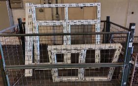 PVC left open fixed right window frame & PVC side hung left and right over fixed window frame