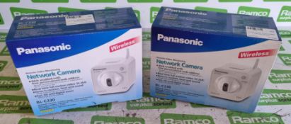 2x Panasonic BL-C230 wireless network cameras