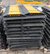 50x 5 channel rubber cable protector ramps - approx dimensions: L 900 x W 500 x H 55mm