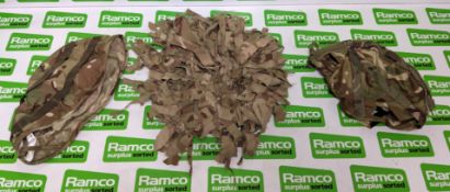 55x British Army MTP combat helmet covers - mixed types - mixed sizes