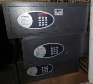 6x Phoenix Safe SS0311EH digital combination wall safes - graphite