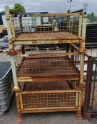 3x 4 post stillages with one removable side - L 1100 x W 1100 x H 600mm