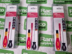 3x Wiha TorqueVario S electric posidrive screwdriver sets - 5 piece - 0,8-5 Nm