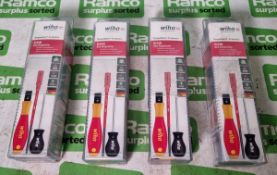 4x Wiha TorqueVario S electric posidrive screwdriver sets - 5 piece - 0,8-5 Nm