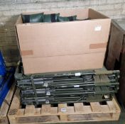 3x Field medical folding beds with accessories