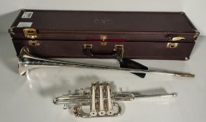 Besson Herald fanfare trumpet in Besson hard storage case - Serial No: BE706-885301 - see desc.