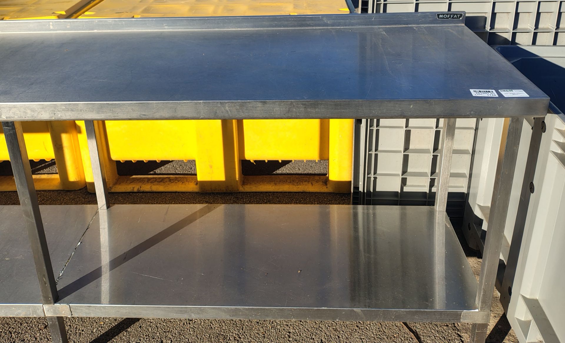 Moffat stainless steel work table - W 2400 x D 600 x H 880mm - Image 4 of 6