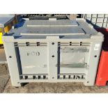 Plastic pallet tote with lid - L 1200 x W 1000 x H 800mm