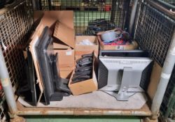 Various IT office accessories including monitors, ethernet cables and more