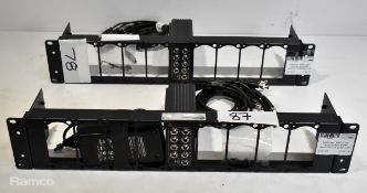 2x DataVideo RMK-2 rack mount kits with power distribution to 8 power units