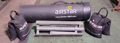 Airstar Sirocco 2M LED 6x100W 240V balloon light with base and weights