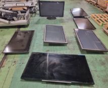 7x Monitors and TVs - sizes start from 50 inch to 65 inch - mixed models - ALL SCREENS ARE DAMAGED