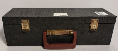 Post horn in hard storage case