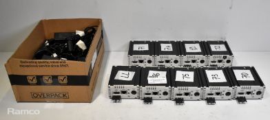9x DataVideo HBT-11 HD base T receiver boxes and 8x power adaptors