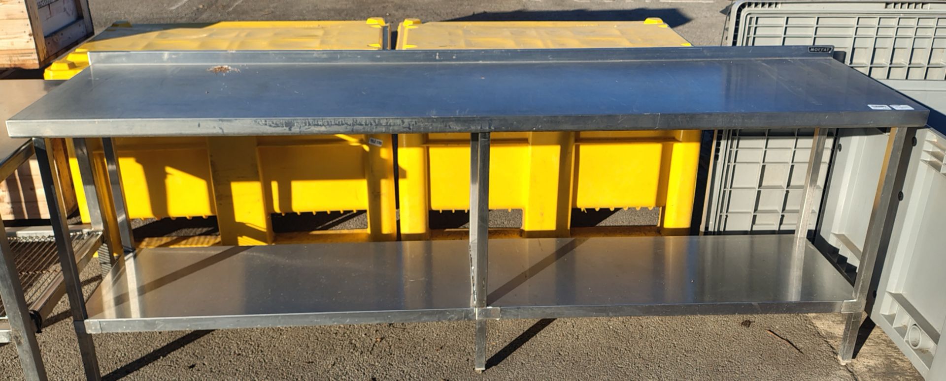 Moffat stainless steel work table - W 2400 x D 600 x H 880mm