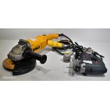 Dewalt D28490 9 inch angle grinder & Bosch GST100BCE Professional jigsaw