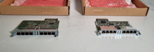 2x Cisco EHWIC-D-8ESG gigabit ethernet switch data cards