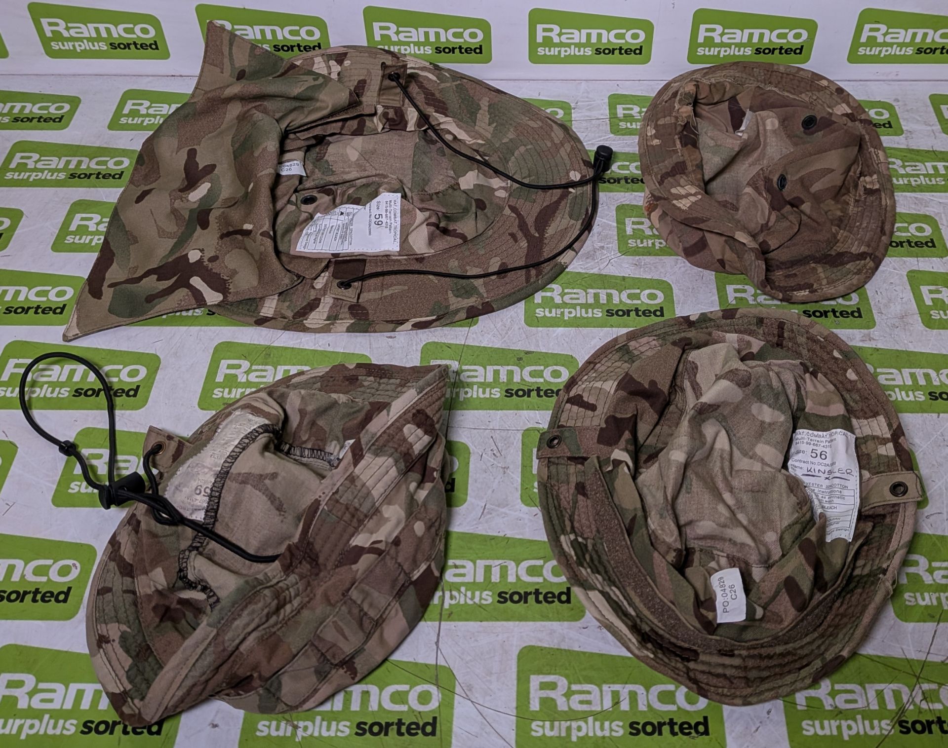 100x British Army MTP mixed hats - cold weather, tropical and combat - mixed sizes - Image 2 of 5