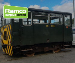 Direct from the MoD – a unique opportunity to purchase a 1976 Baguley Drewry railcar 9128 and SGT rail wagons