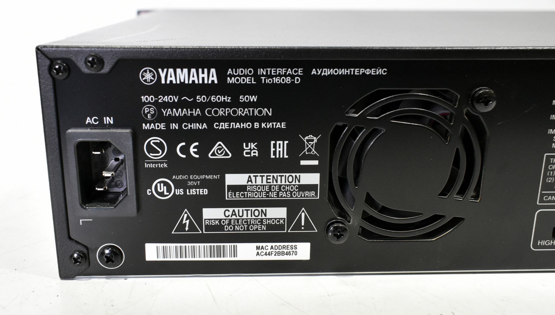 Yamaha Tio1608-D Dante-equipped I/O rack with 16 microphone/line inputs and 8 line outputs - Image 5 of 5