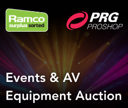PRG Proshop auction - used equipment sale of lighting, rigging, video, LED walls, audio and camera - location Birmingham - COLLECTION ONLY