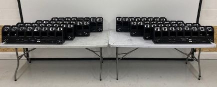 2 cases containing 8x Clay Paky Volero Wave. c/w omega brackets. Each case 148.6kg, 122 x 60 x 88 cm