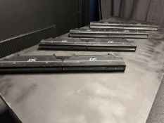 4x GLP JDC Line 1000 LED Strobe with assorted clamps, power cables and safety bonds in case