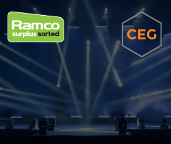 CEG auction of high end lighting equipment to include GLP JDC Line 1000 LED, GLP FR10 LED, Robe Spikie / Halo / TetraX & GrandMA2