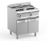 Hobart HEFRBE77A freestanding double tank 2 x 13 Ltr fryer - serial number 1354589 - electric - new