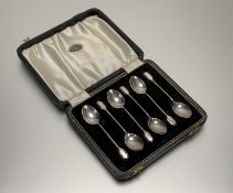 A Modern Birmingham set of six cofffee spoons retailed by Hopkins & Hopkins Ltd Dublin in original
