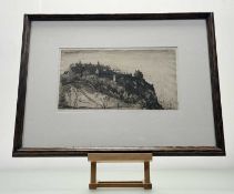 Katherine Cameron RSW RE (1874-1965), Edinburgh Castle, 1921, etching, signed in pencil bottom left,
