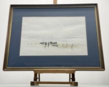 David Graham (Scottish Contemporary), Fisherwives, watercolour, signed pencil bottom left, paper