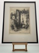 Hedley Fitton (British 1858-1929), John Street, Canongate, Edinburgh, etching, signed pencil