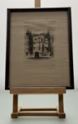 Alex Wilson (Early 20thc), John Knox's House, etching, signed pencil, in a glazed frame (15cmx9.