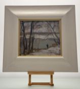 Alexander Hopkin (Russian 1945-), The Fisherman, oil on canvas, signed and dated 93 bottom right,