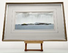 Jim Nicholson (Scottish 1924-1996), North Uist from Harris, watercolour, signed bottom right,