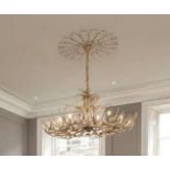 An impressive contemporary chandelier, of antler form, with twelve light branches (as found): H.70cm