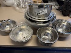 Assorted Stainless Ingredient Bowls