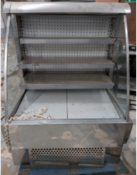 Stainless Retail Display Grab Fridge with shelves