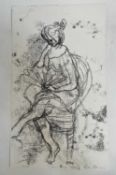 Annelise Firth (b.1961) folio of monoprints and etchings to include Girl with Fan and similar works,