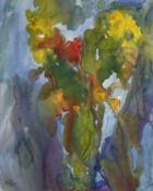 Annelise Firth watercolour - abstract, signed and dated 2020, 49.5cm x 61cm, in glazed frame.