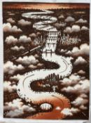 John Duffin (b. 1965) etching with watercolour - Thames Clouds, signed titled and numbered 7/100, 75
