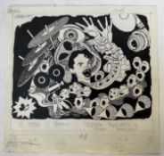 Robert Stewart Sherriffs (1906-1960) pen and ink of Judy Garland in 'A Star is Born, (1954) as Esthe