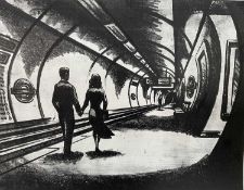 John Duffin (b. 1965) etching - Tunnel of Love, Artist's Proof, signed and titled, 40cm x 53cm, unfr