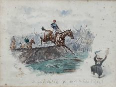 Finch Mason watercolour The Grand National 20th March 1892 at Aintree Winner Father O'Flynn at 100-1