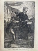 P. Mendoza, early 20th Century etching - The Call of the Drums, signed, titled and dated 1920, 30cm